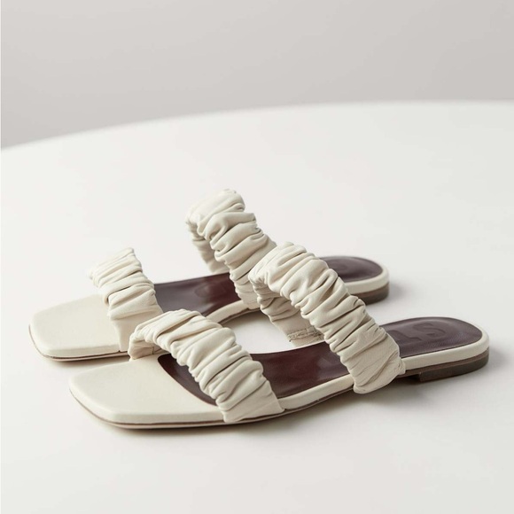 Staud Maya Ruched Slide Sandal - Picture 1 of 8